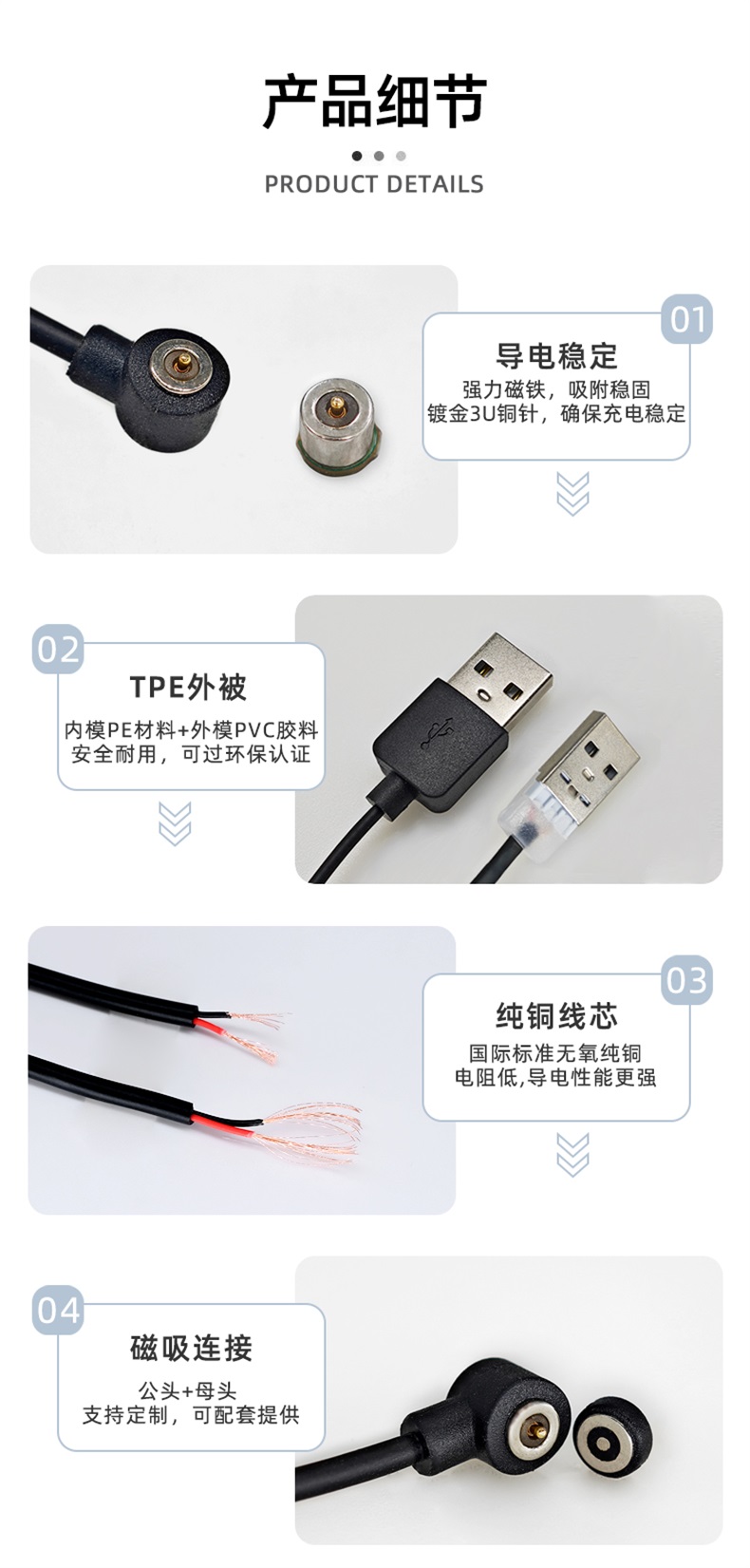 磁性充電線